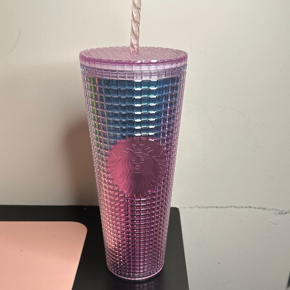 Starbucks Pink and Blue Textured Tumbler
